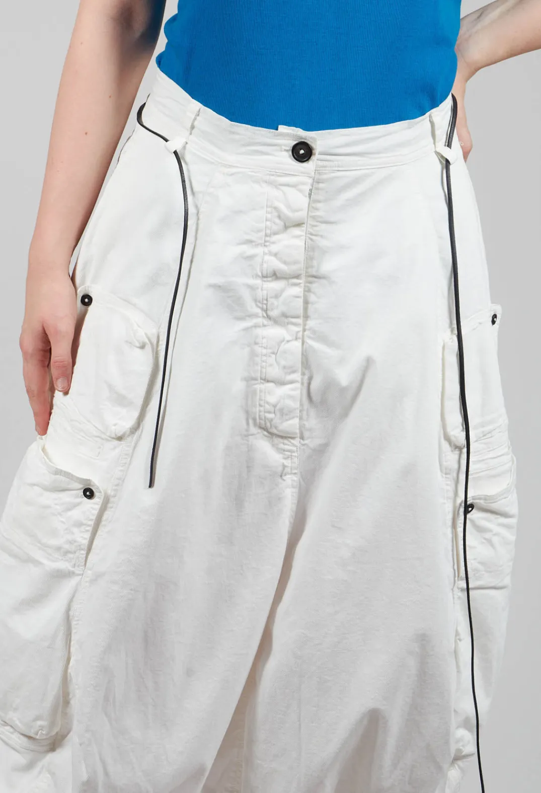 Rundholz Dip Skirts^Balloon Style Skirt with Drawstring in Star White