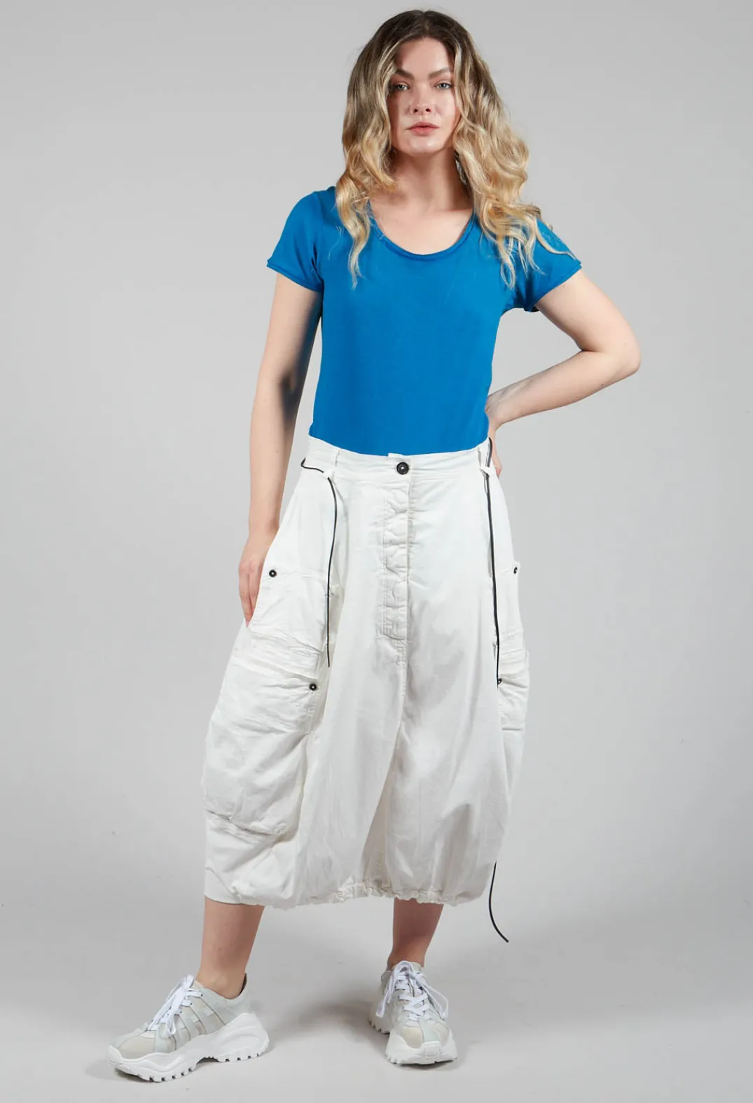 Rundholz Dip Skirts^Balloon Style Skirt with Drawstring in Star White