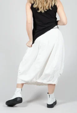 Rundholz Dip Skirts^Balloon Style Skirt with Drawstring in Star White