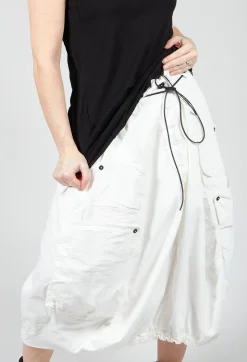 Rundholz Dip Skirts^Balloon Style Skirt with Drawstring in Star White