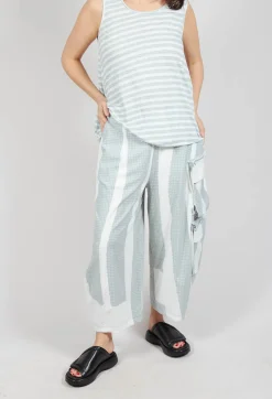 Rundholz Black Label Trousers^Balloon Trousers with Feature Pockets in Grey Print