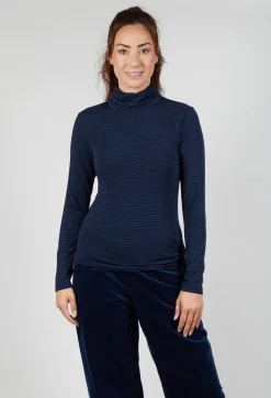 Mama B Tops^Baobab MR T Shirt in Blu Stripe