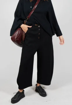 SOH Trousers^Barrel Leg Trousers in Black