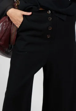 SOH Trousers^Barrel Leg Trousers in Black