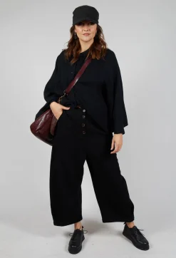 SOH Trousers^Barrel Leg Trousers in Black