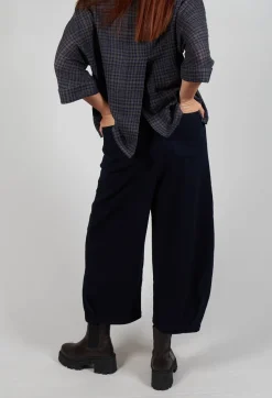 SOH Trousers^Barrel Leg Trousers in Navy