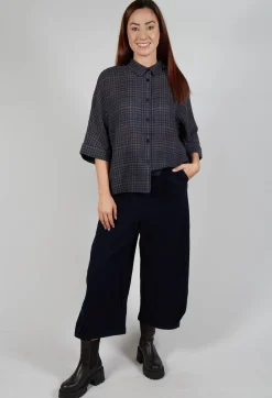 SOH Trousers^Barrel Leg Trousers in Navy