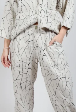 Bitte Kai Rand Trousers^Barrel Leg Trousers with Print in White