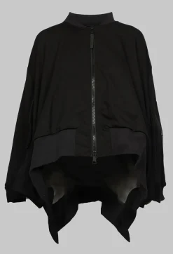 Nostra Santissima Jackets^Batwing Sleeved Jacket with Asymmetric Hem in Black