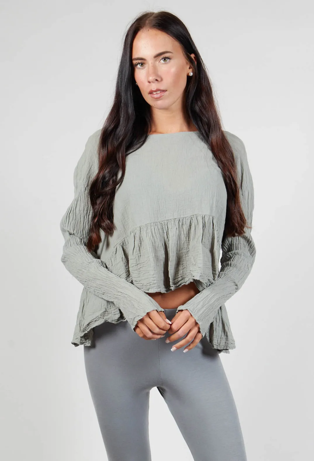 Privatsachen Shirts & Blouses^Bauchlos Shirt in Salbei Green