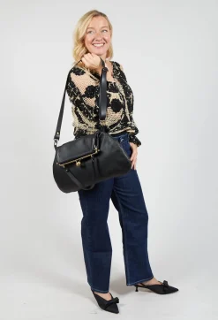Le Daf Bags^Bauletto Tondo Bag in Black