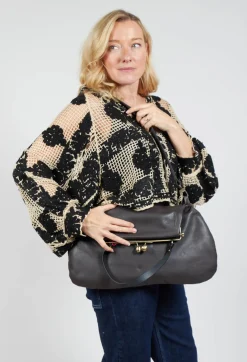 Le Daf Bags^Bauletto Tondo Bag in Ebano