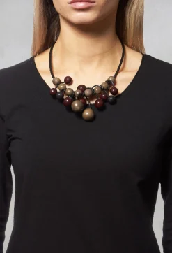 Nodova Necklaces^Beaded Necklace in Grey