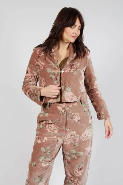 Les Ours Jackets^Begonia Jacket in Velour Fleur Rose