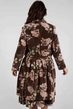 Les Ours Jackets^Begonia Jacket in Velour Fleur Chocolat