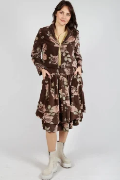 Les Ours Jackets^Begonia Jacket in Velour Fleur Chocolat