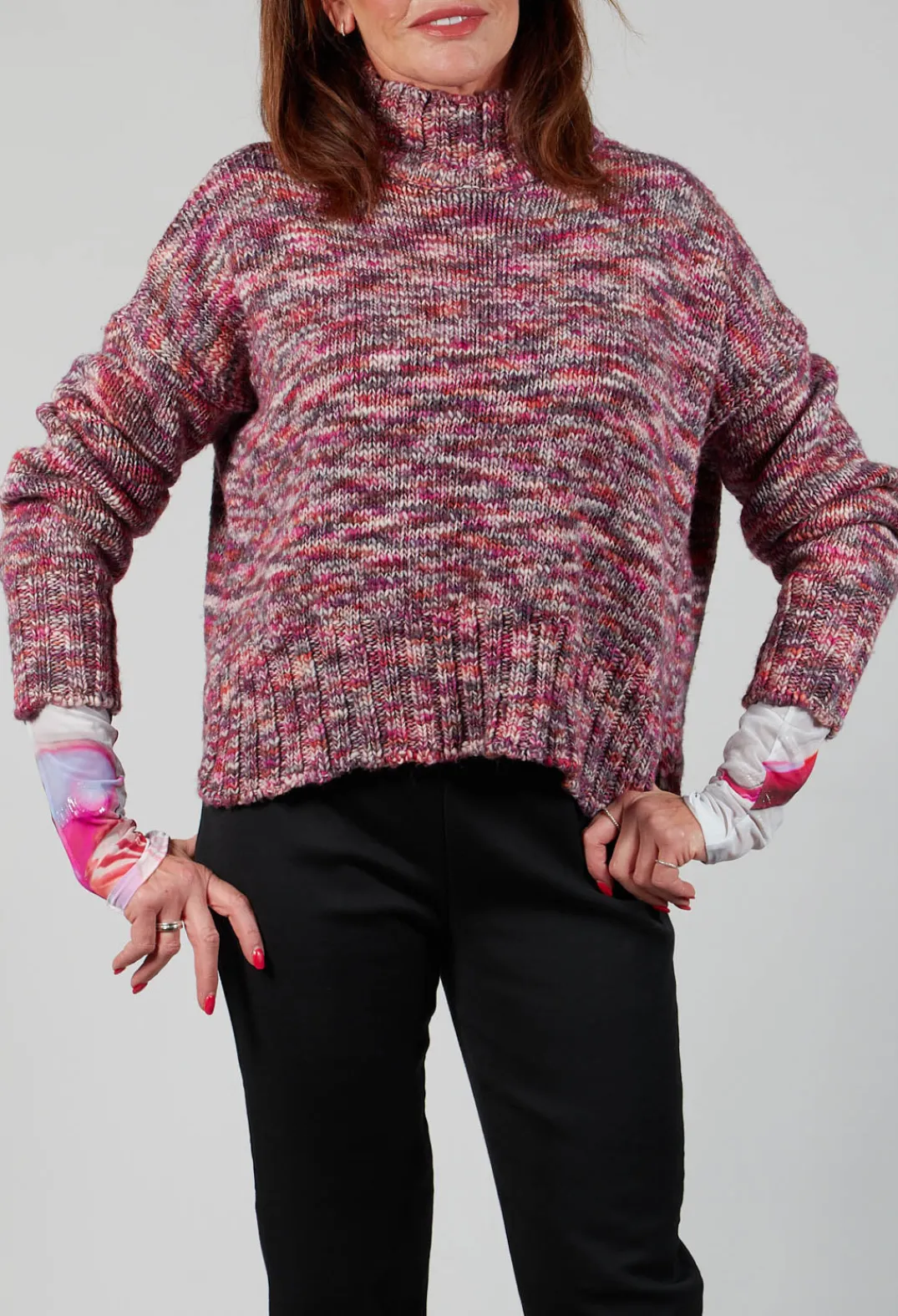 Malloni Jumpers^Begonia Tricot Knitted Jumper in Multicolour