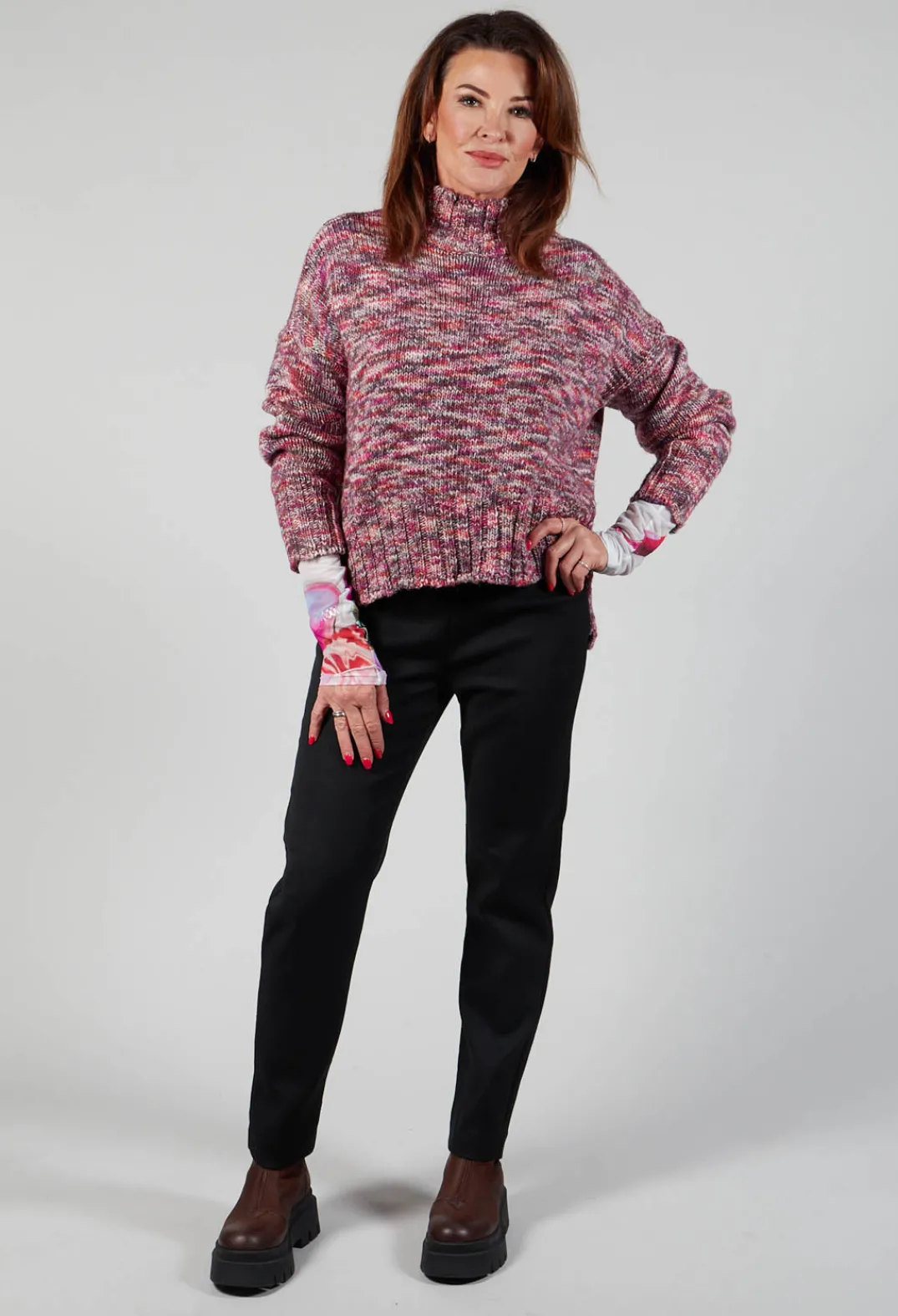 Malloni Jumpers^Begonia Tricot Knitted Jumper in Multicolour