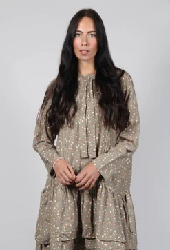 Ewa I Walla Tops^Bell Tunic in Brown