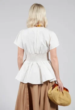 Mei Meij Shirts & Blouses^Belt Front Blouse in Cream