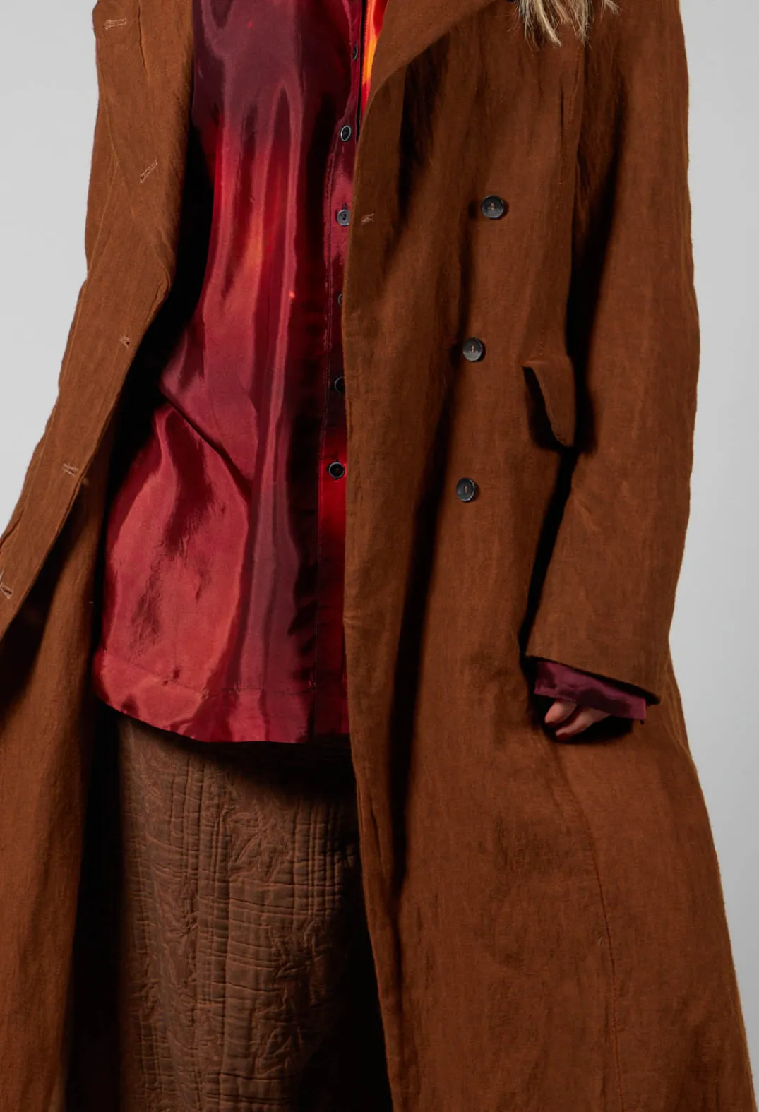Masnada Coats^Belted Trench Coat in Land