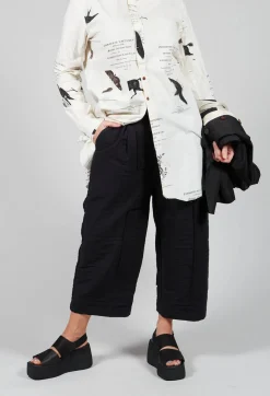 Aleksandr Manamis Trousers^Bias Front Culottes in Black