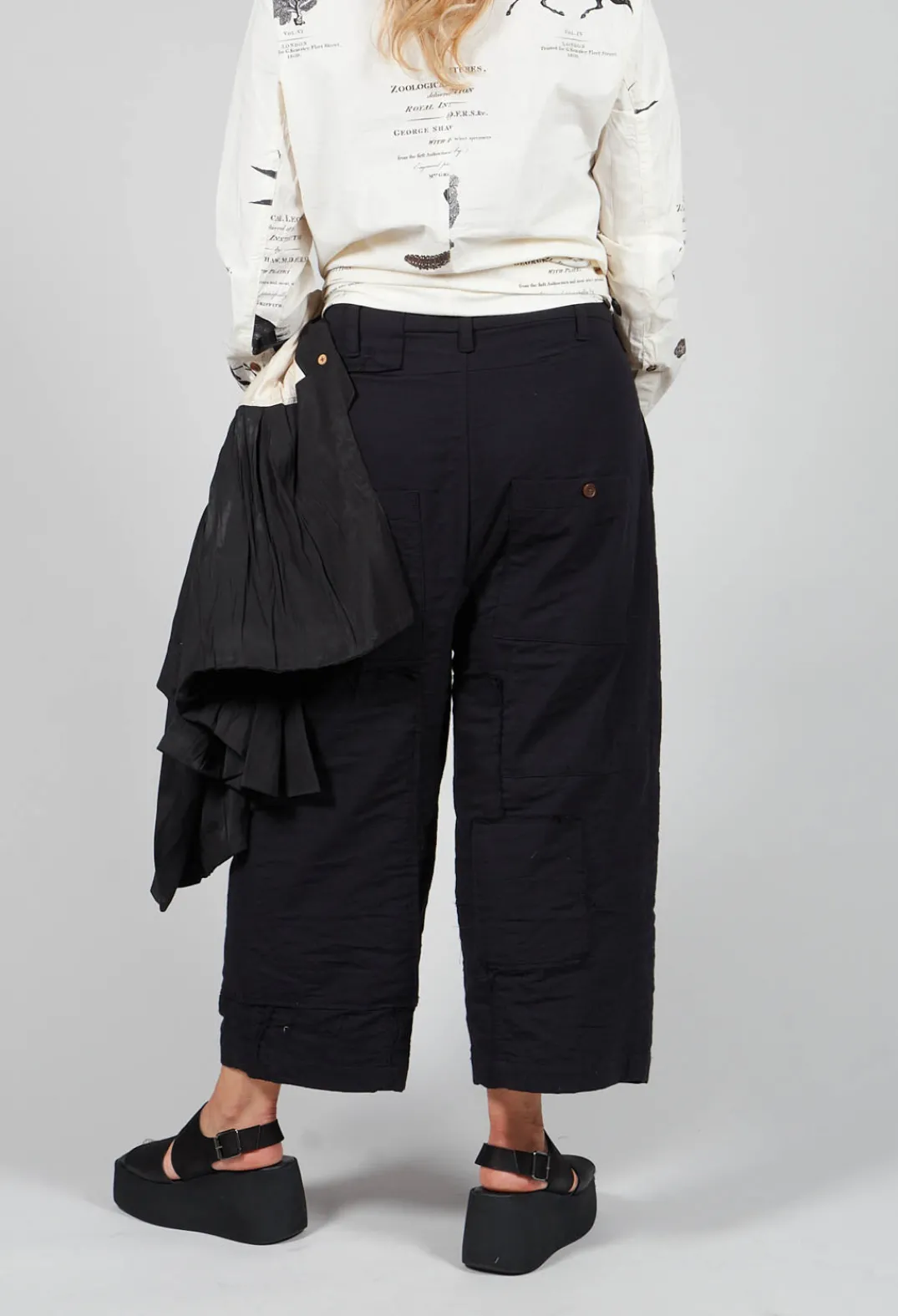 Aleksandr Manamis Trousers^Bias Front Culottes in Black