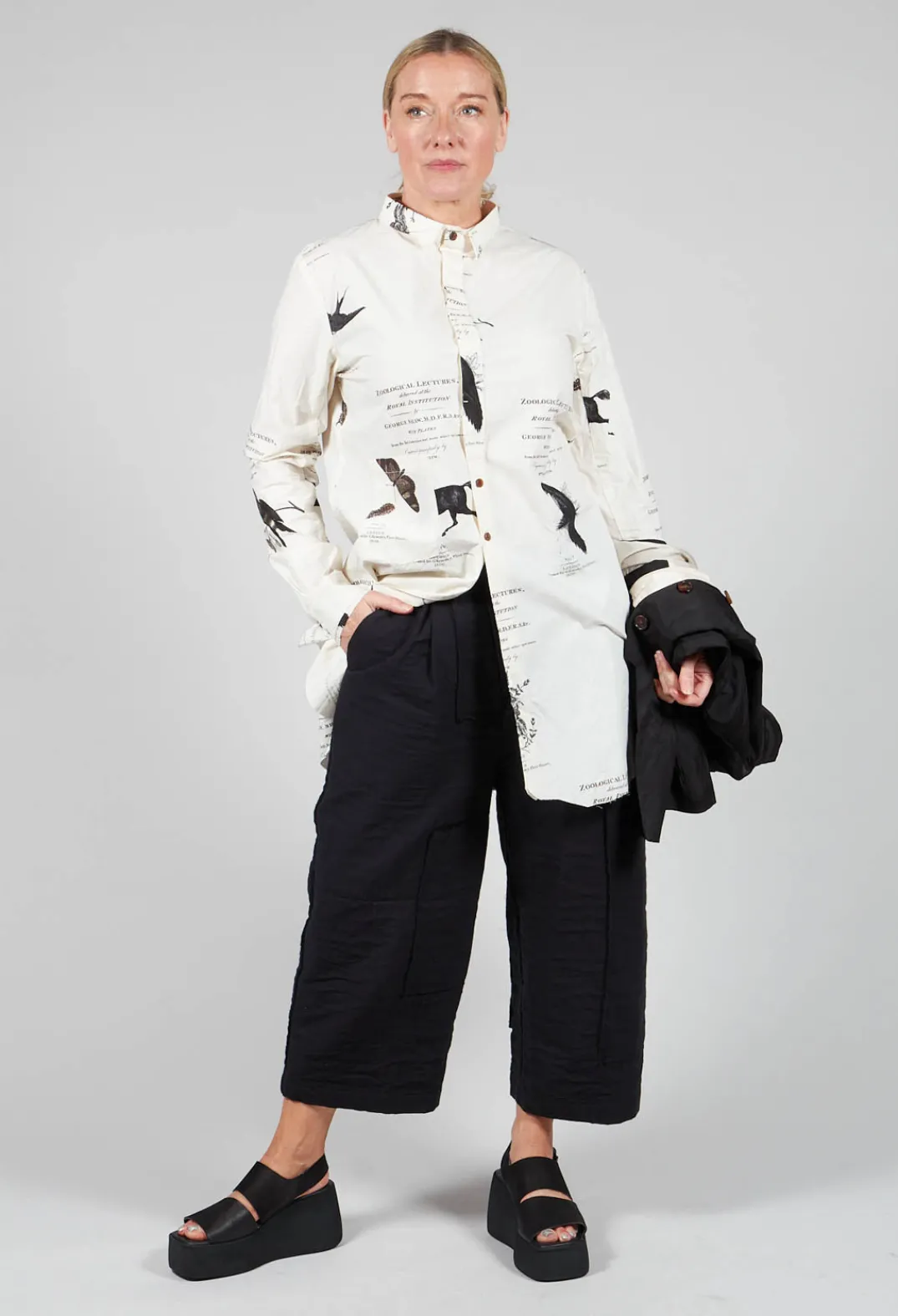 Aleksandr Manamis Trousers^Bias Front Culottes in Black