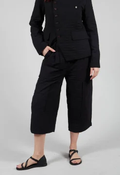Aleksandr Manamis Trousers^Bias Front Culottes in Black