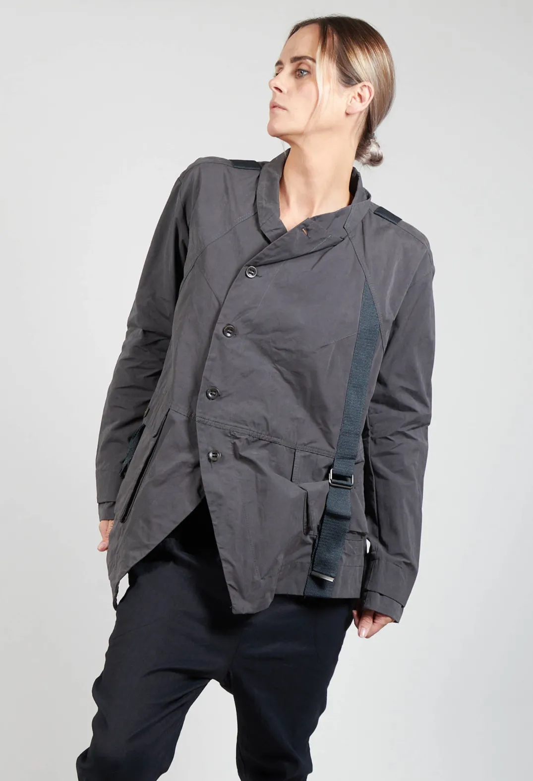 Jayko Jackets^Biham Military Style Jacket in Unique Grey