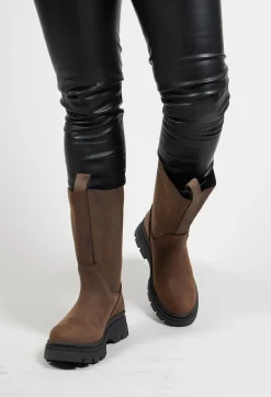 BRGN Boots^Biker Boots in Chocolate Brown