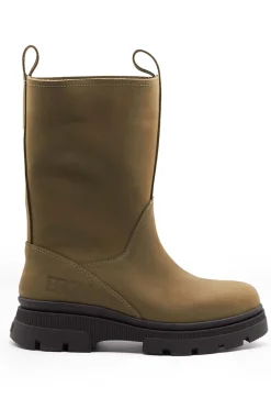 BRGN Boots^Biker Boots in Lizard Green