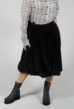 Rundholz Mainline Skirts^Black Pleated Skirt in Fine Virgin Wool