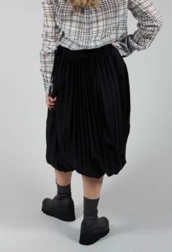 Rundholz Mainline Skirts^Black Pleated Skirt in Fine Virgin Wool