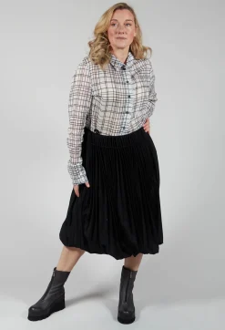 Rundholz Mainline Skirts^Black Pleated Skirt in Fine Virgin Wool