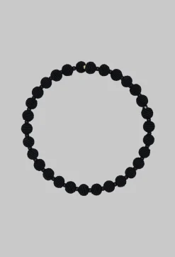 Narratives Necklaces^Black Springwire Woven Ball Necklace