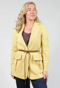 Beatrice B Jackets^Blazer in Cream Yellow