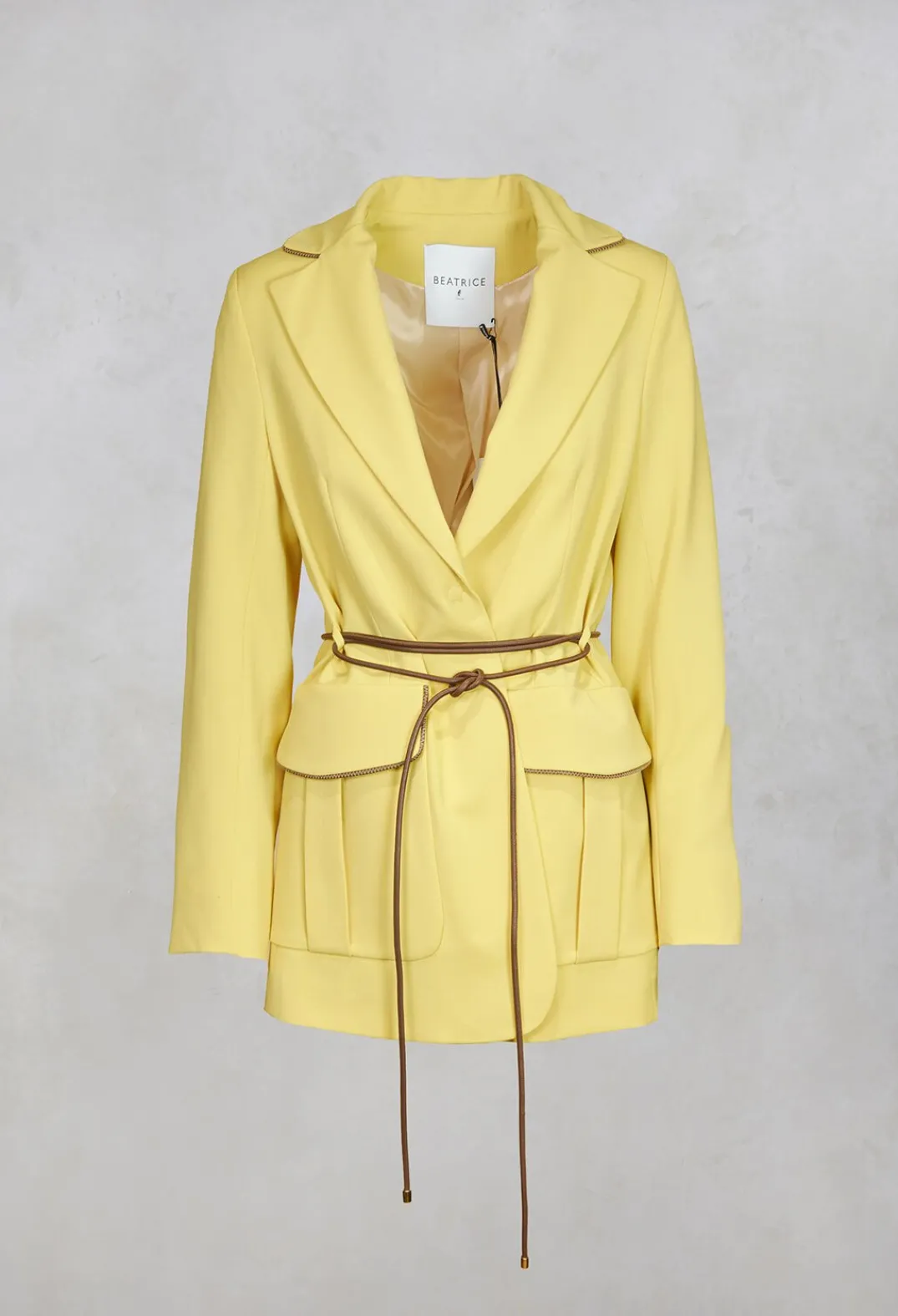 Beatrice B Jackets^Blazer in Cream Yellow