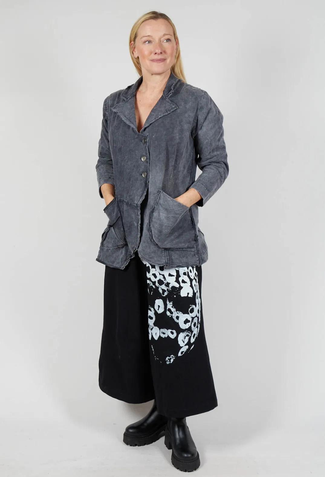 Bread and Butter Jackets^Bleach Washed Jacket in Grey