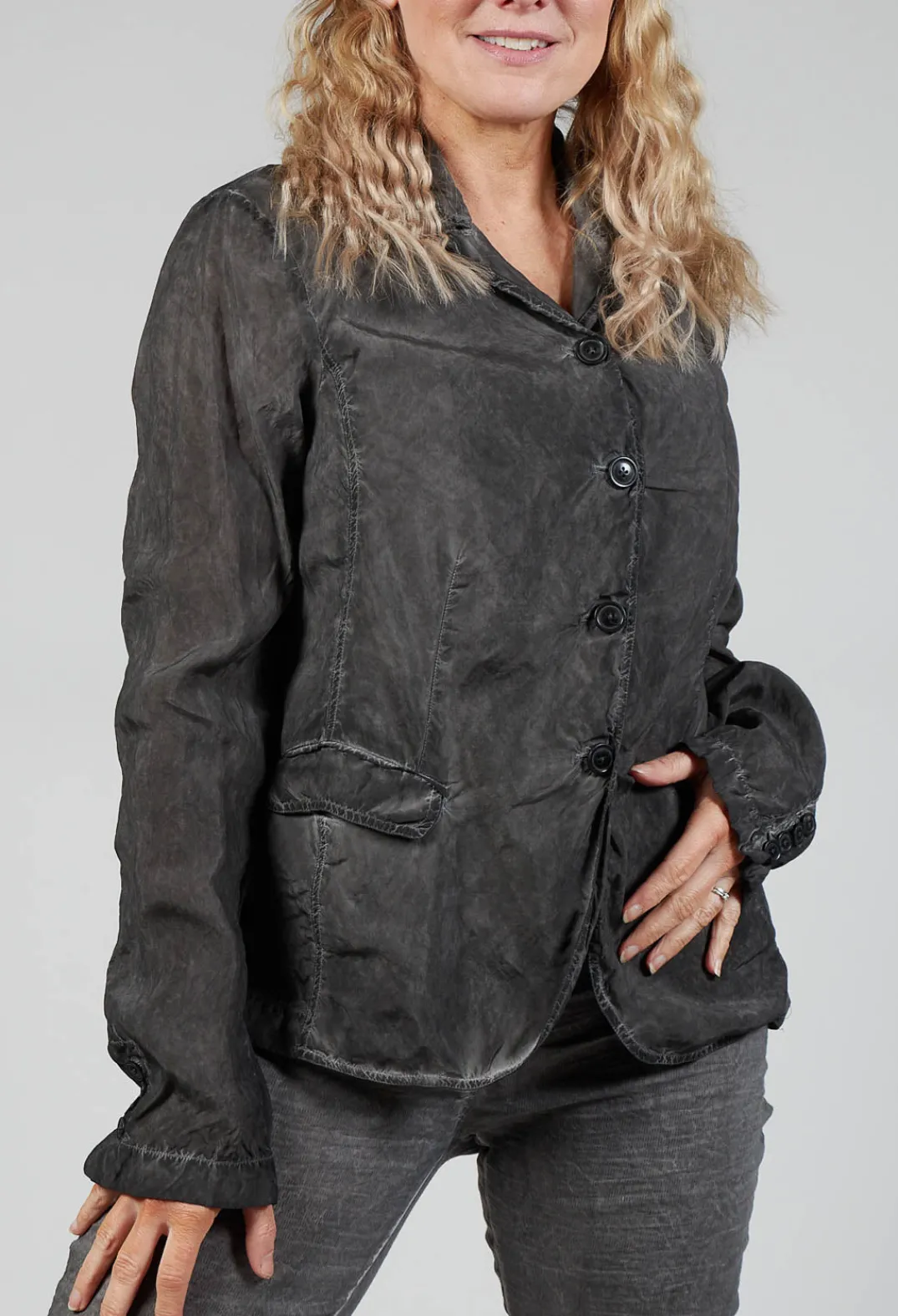Rundholz Mainline Jackets^Bleached Jacket in Coal Cloud
