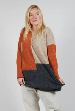 Operificio Neirami Jumpers^Block Colour Jumper in Zucca Corda