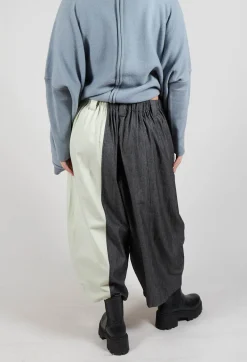 Moyuru Trousers^Block Colour Trousers in Grey and Black