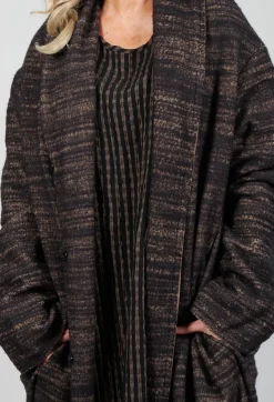 a_me Coats^Bloom Coat in Black and Brown