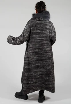 a_me Coats^Bloom Coat in Black and White