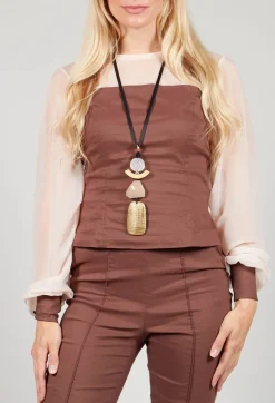 Malloni Shirts & Blouses|Co-ords & Suits^Blouse in Cioccolato