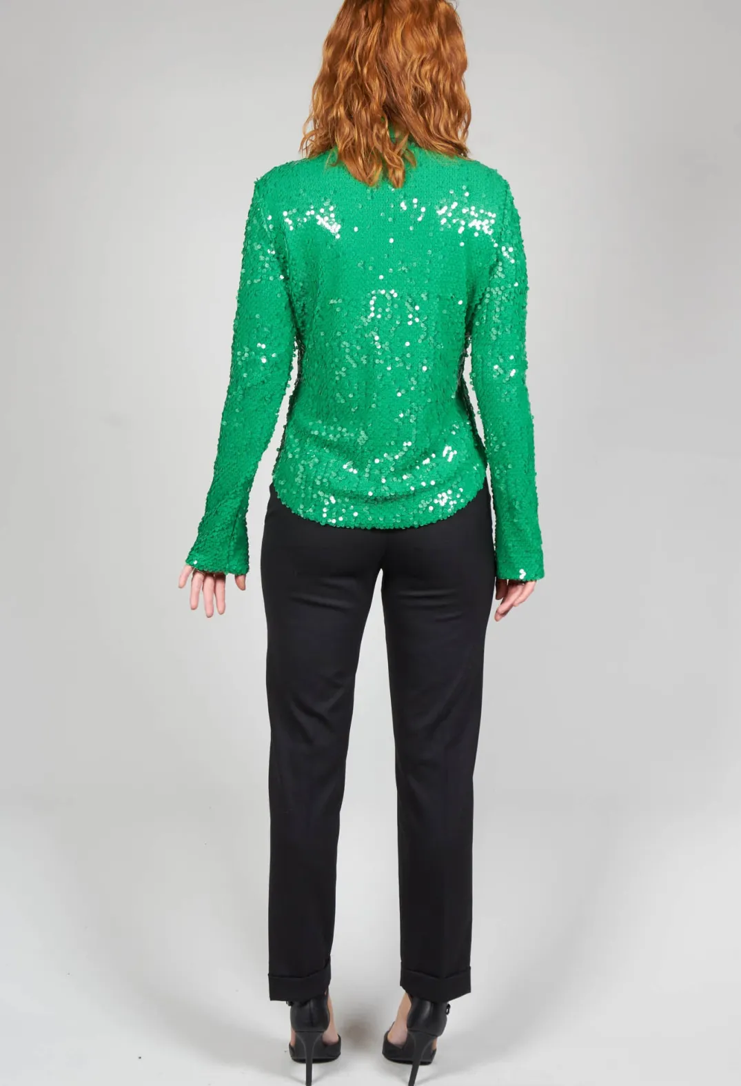 Beatrice B Shirts & Blouses^Blouse with Sequin Detail in Green
