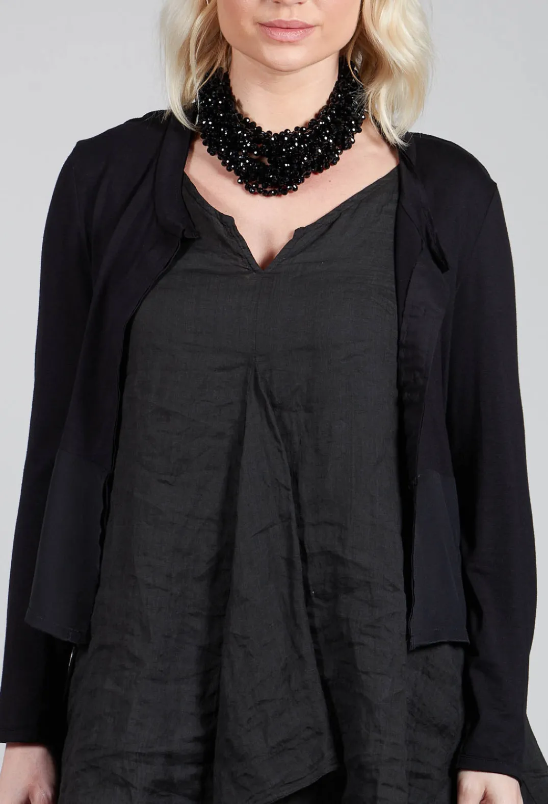 Kedziorek Jackets^Boat Neck Jacket in Black