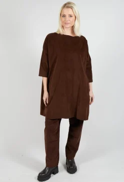 Album Di Famiglia Tops^Boat Neck Tunic V inCoffee