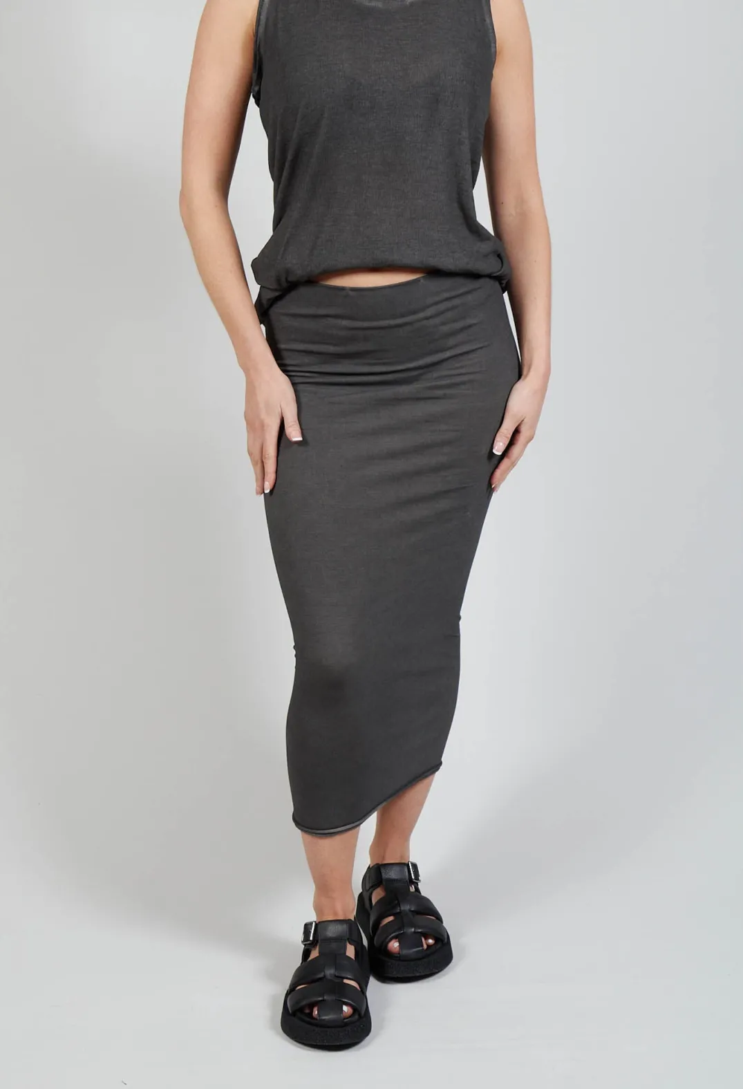Rundholz Mainline Skirts^Bodycon Pencil Skirt in Coal Cloud