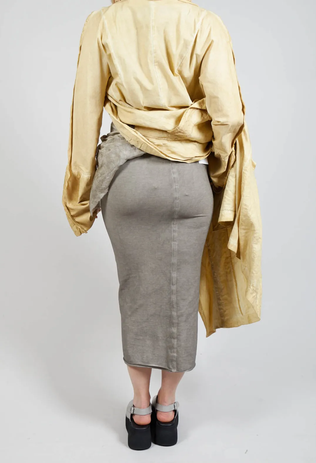 Rundholz Mainline Skirts^Bodycon Pencil Skirt in Hay Cloud